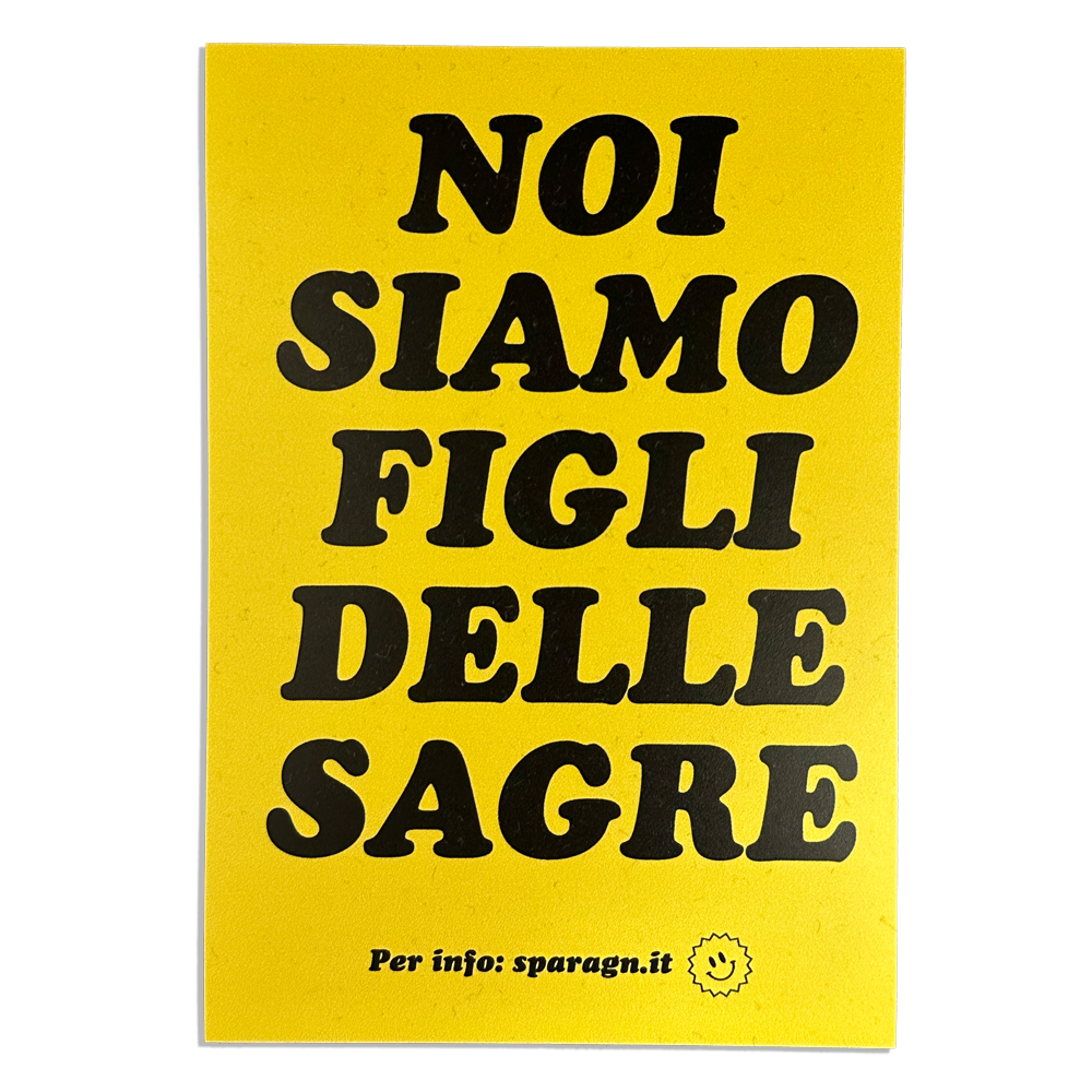 Adesivo • Siamo figli delle sagre